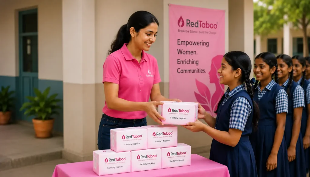 CSR sanitary napkin distribution program
